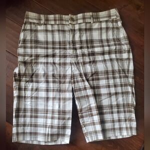 Ralph Lauren Brown and White Plaid Shorts
